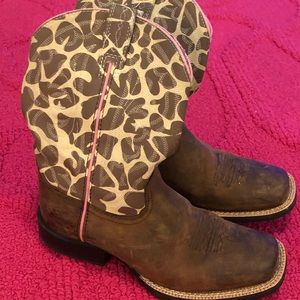 Girls Ariat Square Toe Cowgirl Boots
